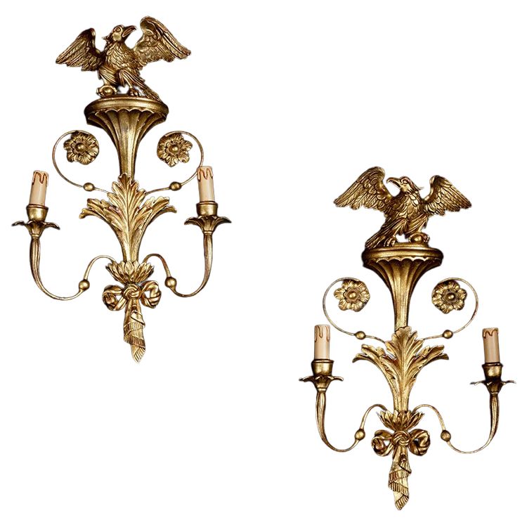 Paire d'appliques murales XXe